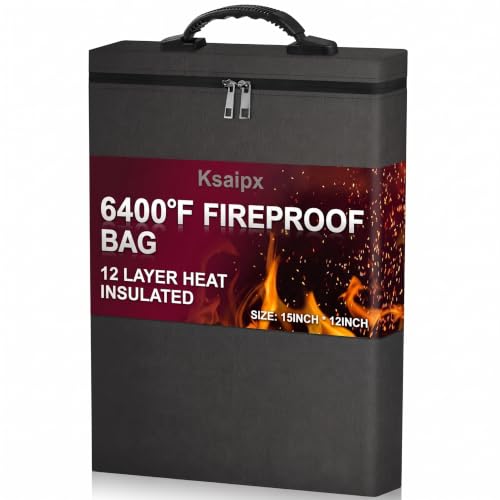 Fireproof Document Bag 15x12 Inch, 6400℉ Fireproof & IP67 - Image 2