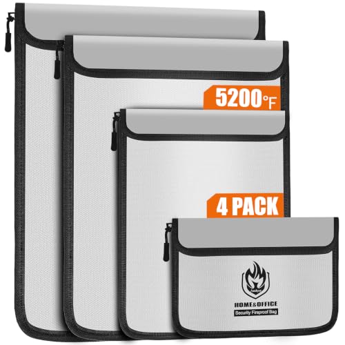 Andyer 4 Pack Fireproof Document Bags (5200℉), Waterproof - Image 2