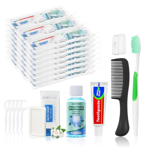 30 Set Personal Hygiene Kit Bulk,8-in-1 Travel Toothbrush Kit - Image 2