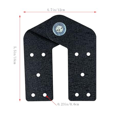 Attic Ladder Hinge Pull Down Stair Parts, 2 Pcs, Black - Image 3
