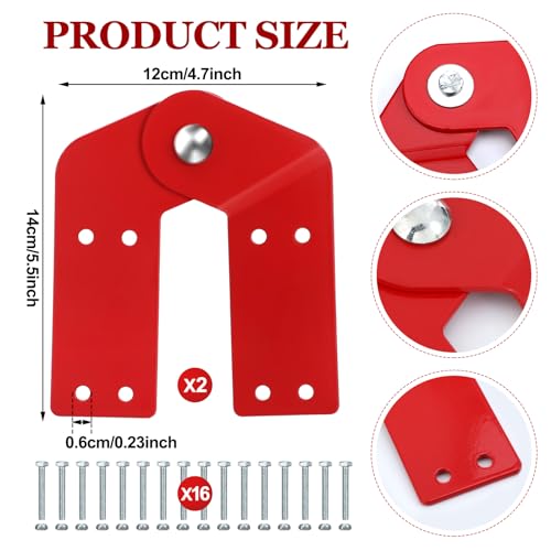 Tandefio 2 Pcs Attic Ladder Hinge Replacement Kit - Image 3