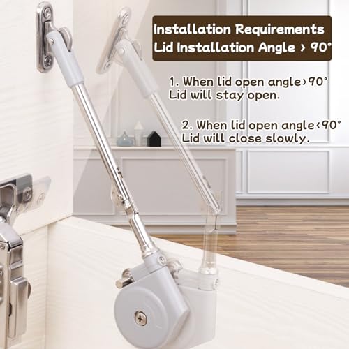 HBL' 2 Pack | Tension Adjustable Soft Close Hinges for Toy Boxes - Image 6