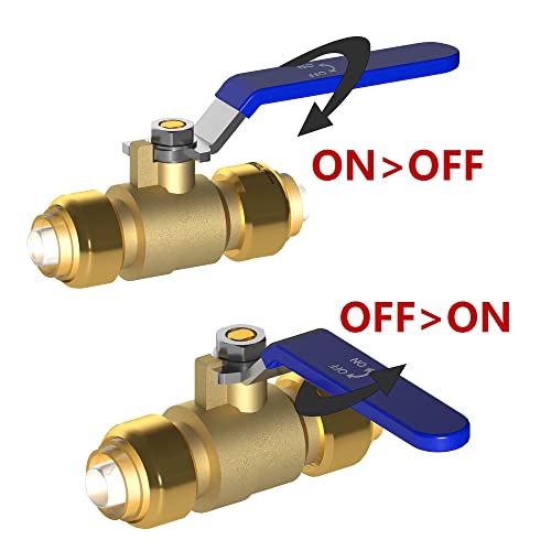 Hourleey 2 Pieces 1/2 Inch Push-Fit Full Port Ball Valve for Hot - Image 4