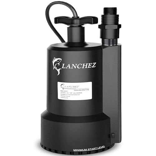 Lanchez Sump Pump, 1/2 HP 2450GPH Submersible Water Pump - Image 2