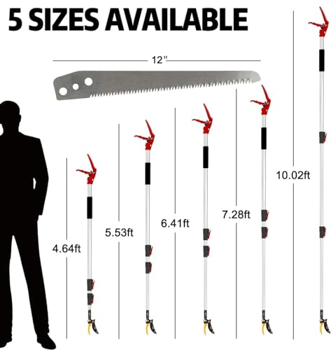 4.6-10 Ft Tree Trimmers Long Handle Pruner with Long Reach - Image 3