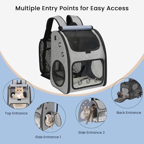 Expandable Cat Carrier Backpack, Large Space,Airline Approved, XL - Image 5