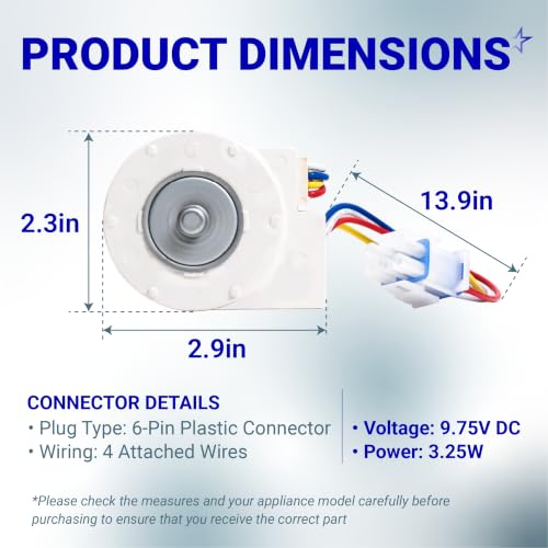 BlueStars Ultra Durable WR60X10185 Evaporator Fan Motor for G.E - Image 3