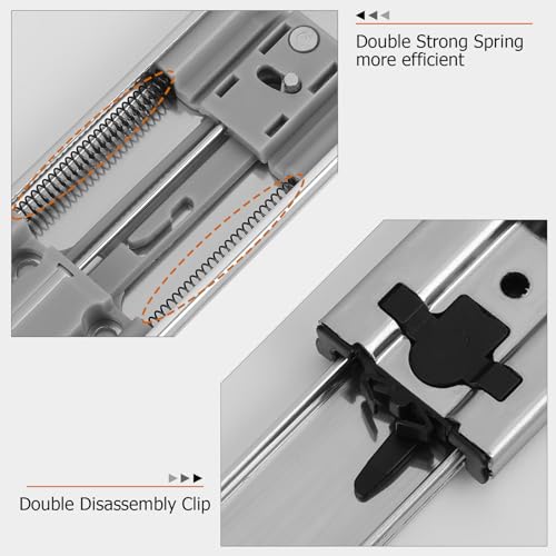 LONTAN 10 Pairs Soft Close Drawer Slides 18 Inch Heavy - Image 6