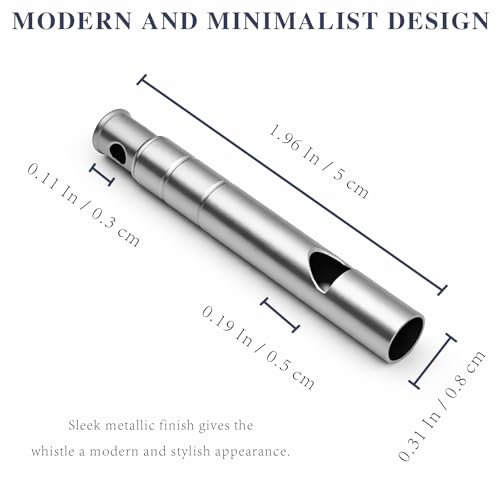 Titanium Emergency Safety Whistle, 125dB Loud Survival - Image 3