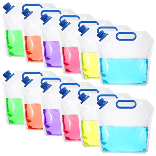 12 Pack Water Storage Bag - 1.3 Gallon Foldable Water - Image 2