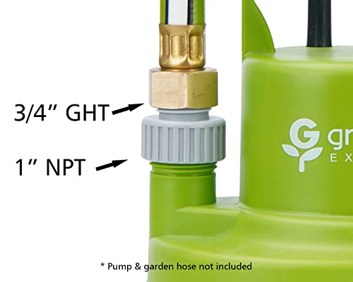 Green Expert Plastic Adapter Kit for Garden Hose and Sump Pump - Image 6