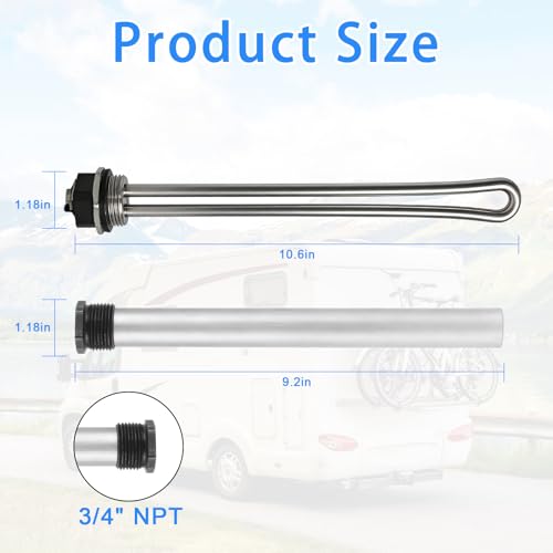 RV Water Heater Kit (7Pcs) - 520789 Heating Element + 1 | Hand Tools - Image 3