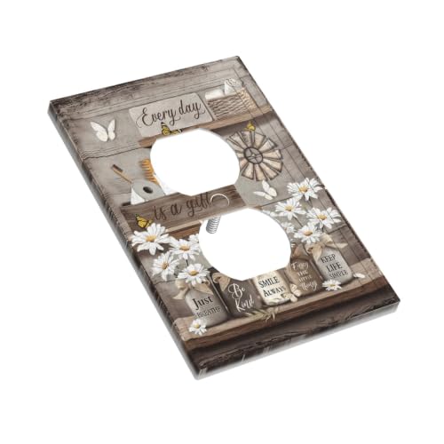 Farmhouse Flowers Daisy Outlet Covers Decorative Light | Home Repair - Image 5