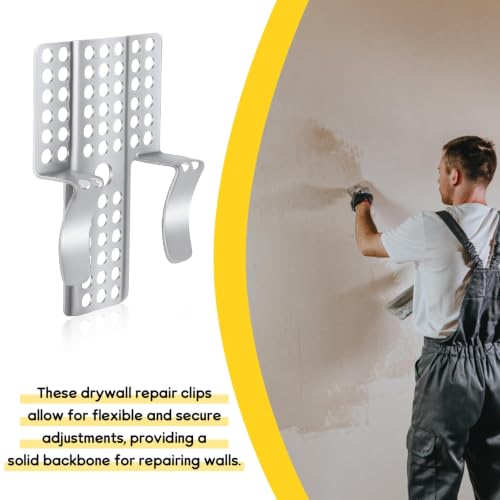 Drywall Repair Clips 12 Pcs with Screws Stainless 1/2 Inch - Image 7
