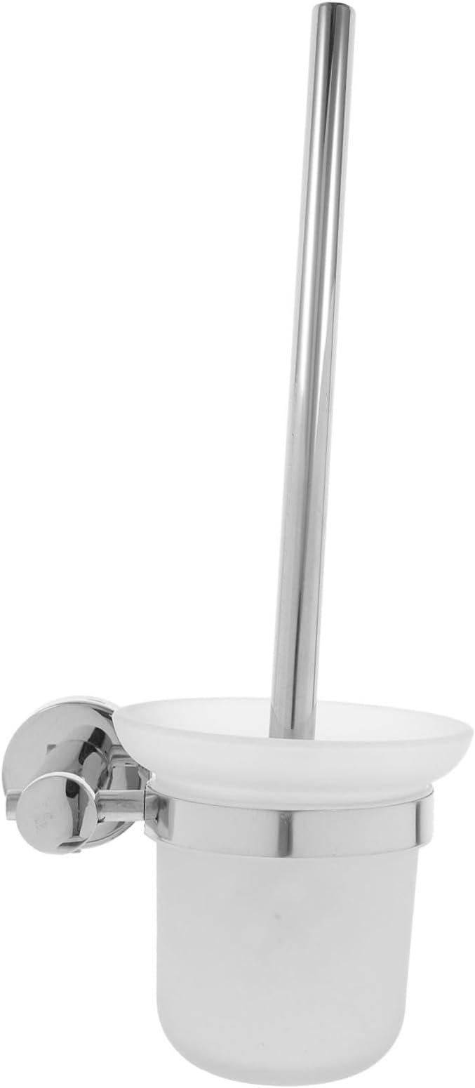 VOSAREA Toilet Brush and Holder Set Stainless Steel Bathroom Cleaning Brush Home Essentials Cleaning Tools