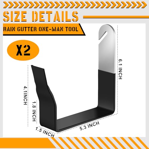 Yaocom 2 Pcs Gutter Hangers 5 Inch Gutter Brackets Kit - Image 3