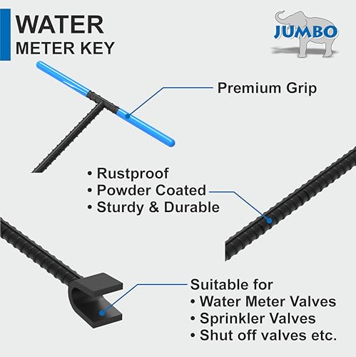 JUMBO 36" Water Meter Key With 7-1/2” T-Handle - Image 5