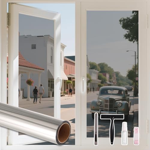 One Way Window Film Window Tint for Home, Silver 17.5″ x 78.7″ - Image 2