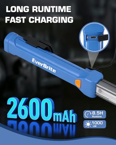 EverBrite 1000LM Work Light, Rechargeable Magnetic Flashlight - Image 8