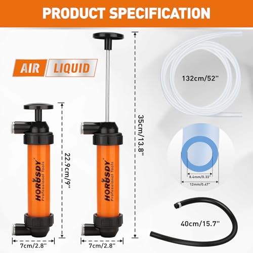 HORUSDY Multi-Use Siphon Transfer Pump Kit Hand Fuel Pumps - Image 5
