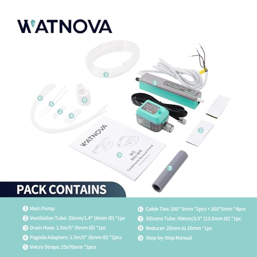 WATNOVA Slim Mini Split Condensate Pump, 4.75 GPH 27 ft | Home Repair - Image 7