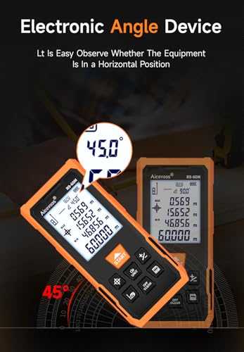 R9 Laser Measure 60m/196ft with Large Backlit Screen - Image 6