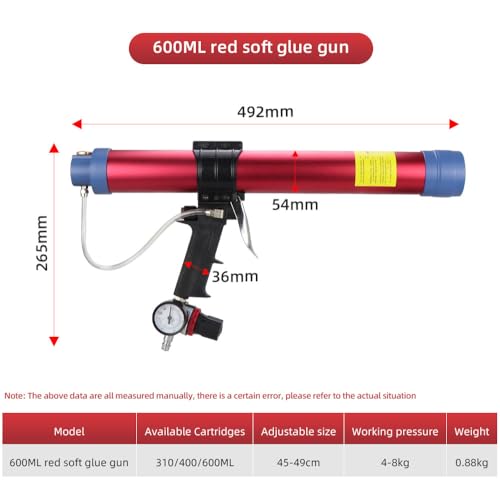 10 oz / 20 oz Sausage Pneumatic Caulking Gun Two Functions - Image 3