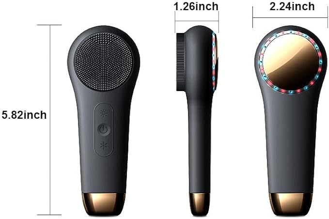 Rechargeable Silicone Electric Face Scrubber – Vibrating Facial Cleansing Brush for Deep Cleansing & Exfoliation, Waterproof, Gentle on Skin, for Men & Women