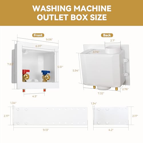 Universal Washing Machine Outlet Box, 1/2-Inch Pex Crimp x - Image 4