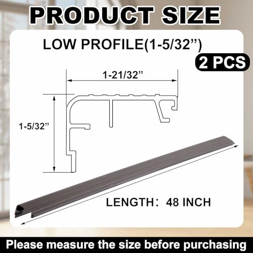 Pangda 2 Pcs 48 L Fixed Vinyl Sill Cap 1-5/32 Inches High - Image 3
