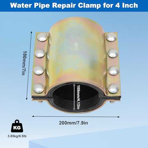 Nisorpa Water Pipe Repair Clamp for 4 Inch Leak Sealer Pipes - Image 3