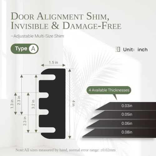16 pcs Door Hinge shims 4 Inch,Door Hinge Spacer - Image 3