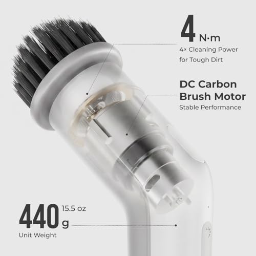 Cordless Electric Spin Scrubber, IPX8 Waterproof, 7 Brush Heads - Image 5