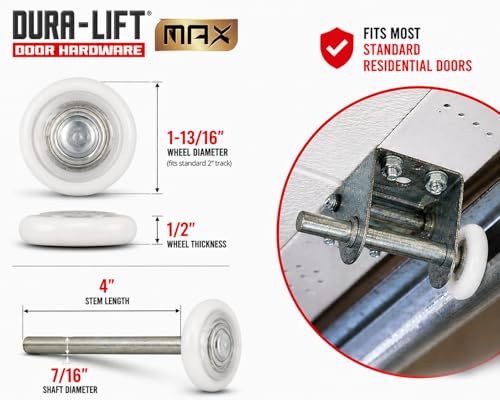 Ultra-Life MAX 2" Sealed 6200ZZ Bearing Nylon Garage Door Roller - Image 4