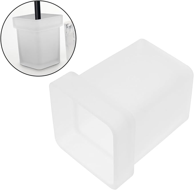 Heavy Duty Toilet Brush Holder Ceramic Brush Storage Cup Bathroom Scrubber Setting Small Storage Square Bowl