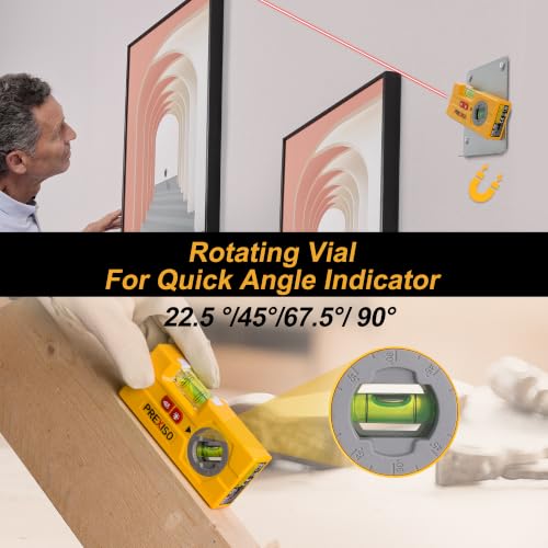 PREXISO 30Ft Handheld Wall Laser Level, LED Rotatable | Home Repair - Image 5