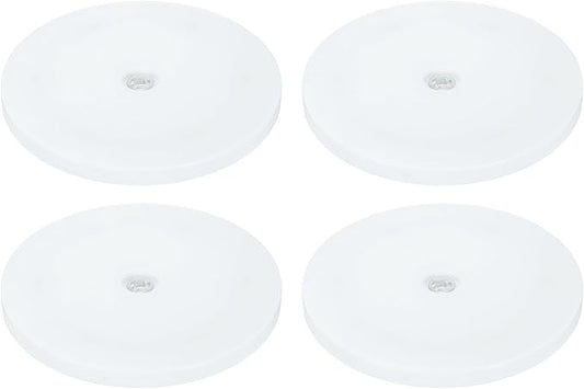 uxcell 4Pack Acrylic Lazy Susan Turntable, 7" Spinner Lazy Susan Turntable Organizer, Acrylic Ball Bearing Rotating Tray for Pantry Spice Rack Decorating, White