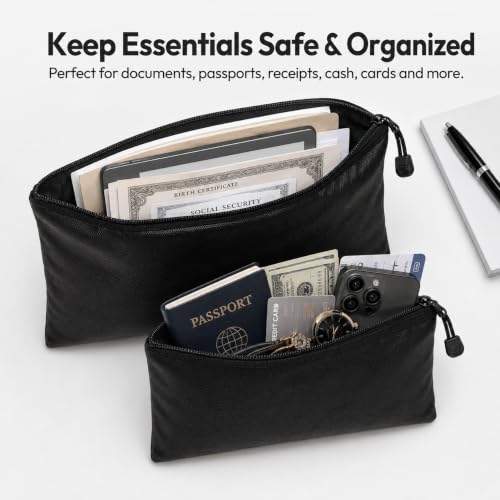 Fireproof Document Bags 2 Pack, Water-Resistant Document - Image 6