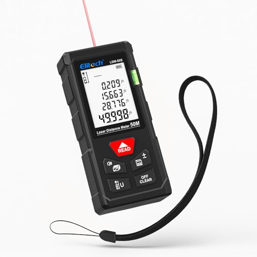 Elitech Laser Tape Measure, 165ft Laser Distance Meter - Image 2