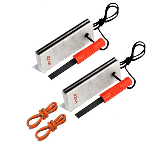 2 Pack Magnesium Fire Starter Kit with Scraper and Whistle - Image 7
