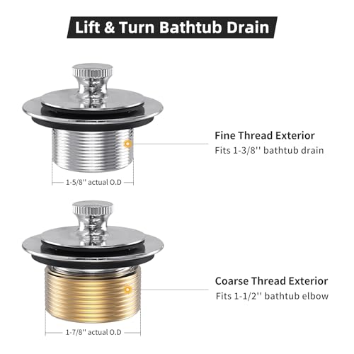 Citymoor Bathtub Drain Kit with Two-Hole Overflow | Beauty & Personal - Image 5