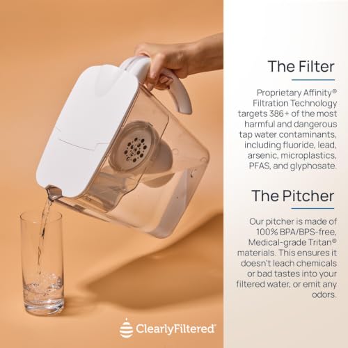 Clearly Filtered Water Filter Pitcher, 10 Cup BPA Free Water - Image 3