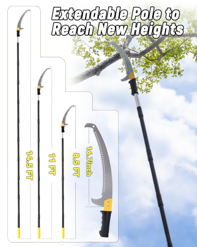 8.5FT Pole Saw with Adjustable Length for Tree Trimming - Image 3
