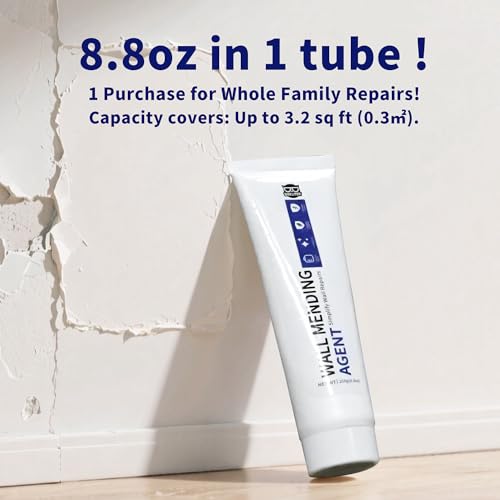 Drywall Repair Kit - 8.8oz Wall Repair Paste Tube, White - Image 4