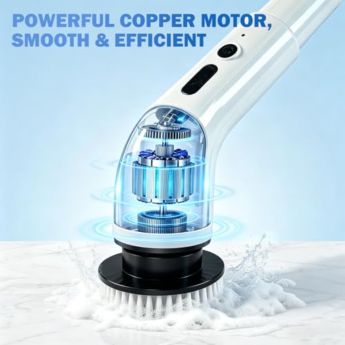 Electric Spin Scrubber, Cordless Shower Scrubber with 9 - Image 7
