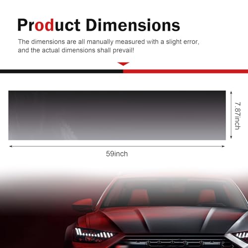 Car Windshield Tint Strip, 7.87" x 59" Window Sun Visor - Image 3
