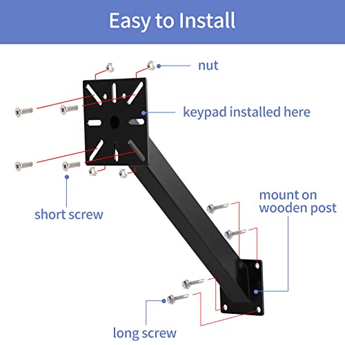 MOLIGOU Keypad Mounting Post Bracket, Universal Gooseneck Keypad - Image 7