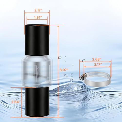 2 Pack 1-1/2“ Silent Check Valve with Buna-N Couplings - Image 3
