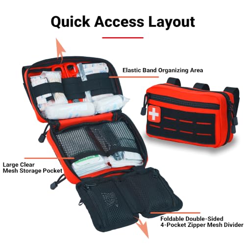 Hiking First Aid Kit Backpacking Emergency Bag for Hunting - Image 5