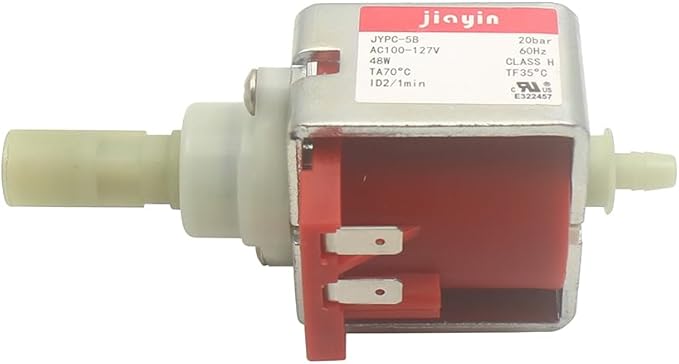 Jiayin JYPC-5B AC 100v - 127V 20 bar 48W Eectromagnetic Solenoid Water Pump Vabration Pump for Coffee machine, electric irons, steam mop, garment steamer, vacuum cleaner,etc